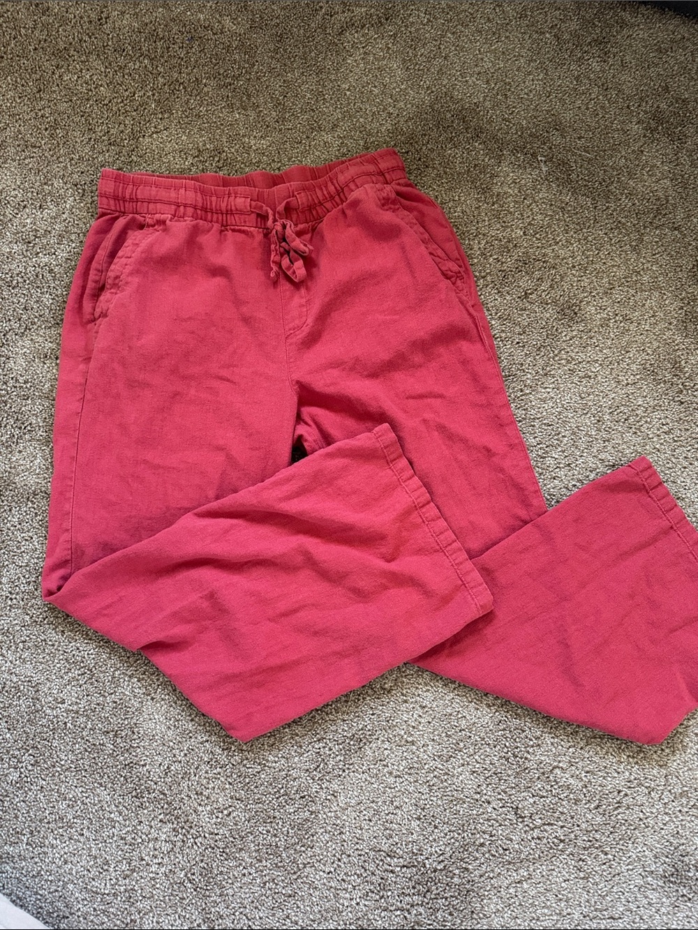 Old Navy Men's Coral-Red Drawstring Jogger Pants